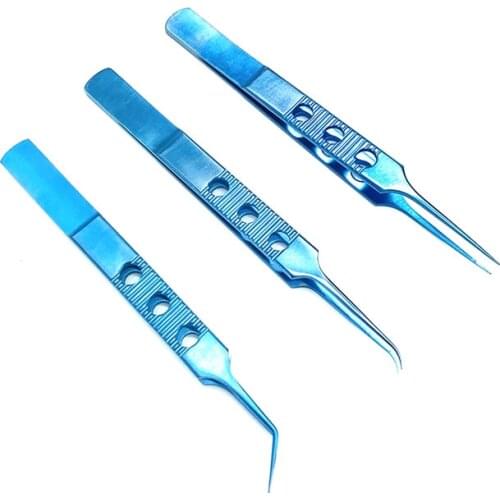 10.5cm Titanium dental Instruments Ophthalmic tweezer micro Forceps