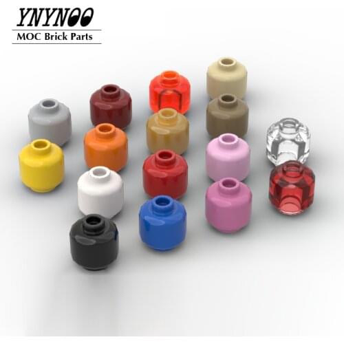 100Pcs/lot Bulk 3626 Minifig Head Plain Building Blocks Bricks Spare Parts Kids Brain Gam Educational DIY Toys Compatible 28621