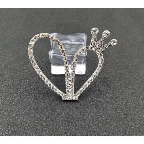 50pcs Princess Crown Rabbit Ear Crystal Rhinestone Appliques strass Jewelry Flatback Buckle Wedding Girl Hairpin Hair Clip Decor
