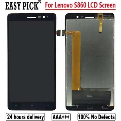 For Lenovo S860 LCD Display Touch Screen Digitizer Assembly With Frame Free Tools For Lenovo S860 Dual Sim LCD Screen