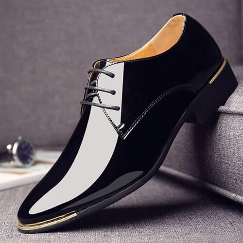 Мужские лакированные туфли Doefhom China At AliExpress