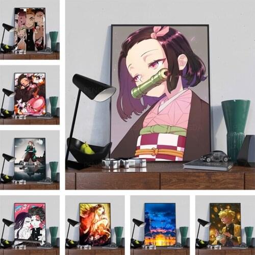 Canvas HD Prints Demon Slayer Poster Wall Art Home Decoration Japanese Anime Painting Modular Pictures Artwork for Living Room