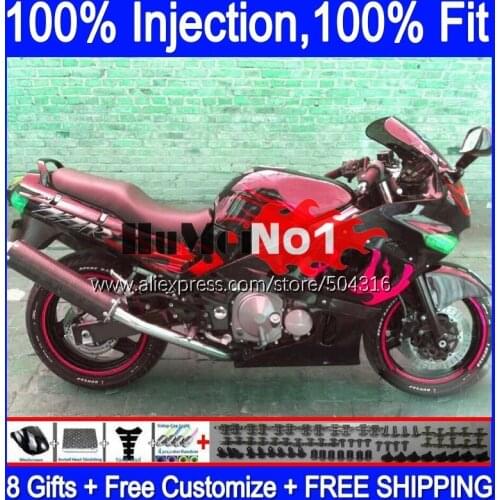 Injection For KAWASAKI ZZR400 1993 1994 1995 1996 1997 1998 1999 111MC.171 red flames ZZR 400 ZZR-400 93 95 96 97 98 99 Fairing