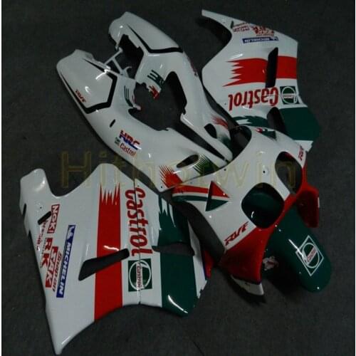 Custom motorcycle article for VFR400R NC35 V4 1994 1995 1996 motor Fairing+Botls+green white M2