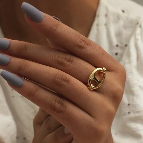 Concise Unisex Fashion Adjustable Opening Stainless Steel Ring