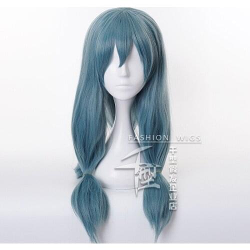 Mahito Blue Long Wig Cosplay Costume Heat Resistant Synthetic Hair Anime Jujutsu Kaisen Men Carnival Party Wigs + Wig Cap