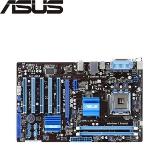 For Asus P5P41T PLUS Desktop Motherboard G41 Socket LGA 775 Q8200 Q8300 DDR3 Original Used Mainboard On Sale