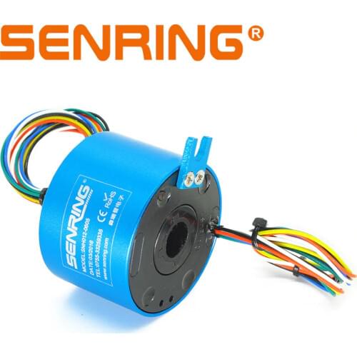 Miniature generator motor 4 circuits/wires each 5A with through bore 12.7mm slip ring rotary joint