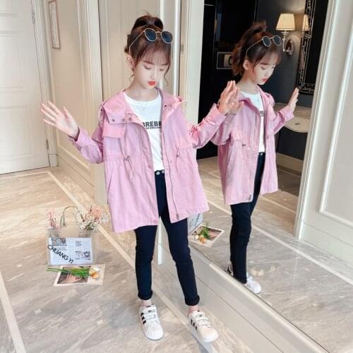 2021 Fashion Autumn Clothes Girls Denim Jacket Spring Kids Coat Girl Clothes For Teenagers Children Clothing For 4-12 Age