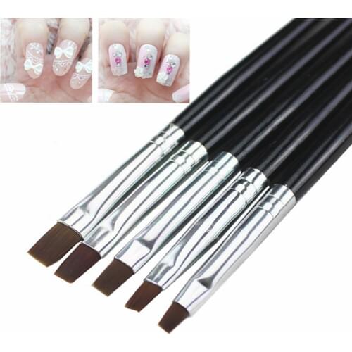 Nail Art Brush 5pcs Nail Art Design Set Dotting Painting Drawing Polish Brushes Pen Tools Nail Brushes for UV Nail Gel