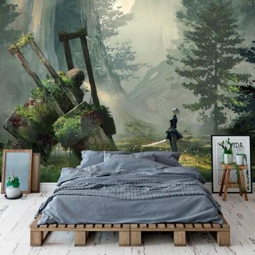 NieR Automata YoRHa No.2 Wallpaper Custom 3D Wallpaper Game anime figure Wall Murals Bedroom Living room Decor Cosplay Studio