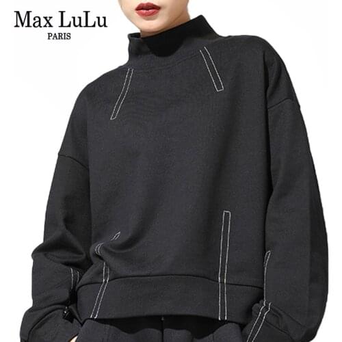 Max LuLu new 2020 spring fashion punk streetwear ladies vintage sweatshirts womens casual loose hoodies oversized female clothes