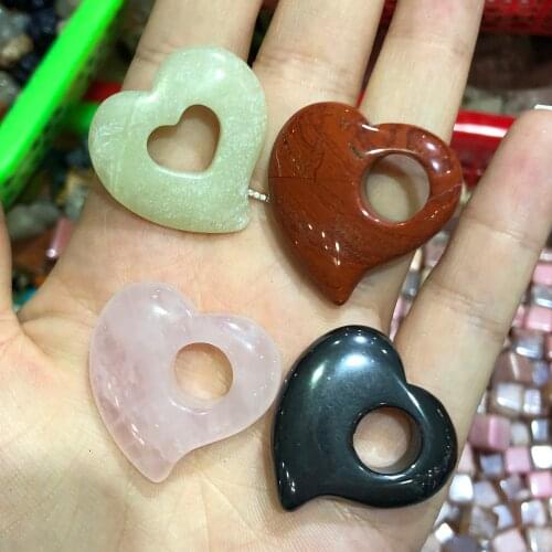 Natural crystal heart Shaped Crystal Gemstone Healing Quartz Crystals