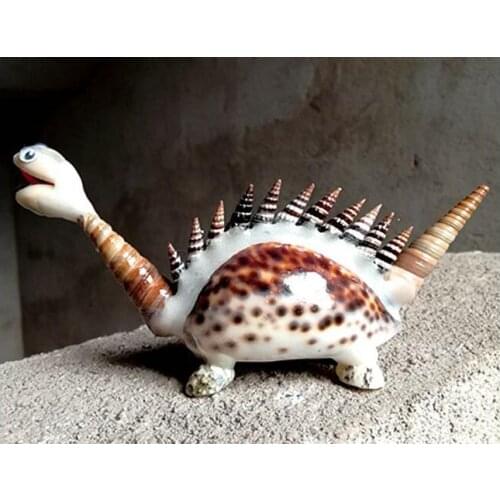 The conch shell crafts ornaments manual DIY dinosaur kindergarten Creative shell crafts decoration style statue