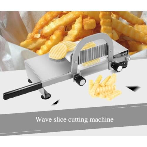 Wave potato cutter machine Wavy French fries cutter Potato chips slicer machine fruits vegetable slicing machine
