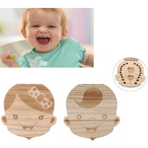 Newborn Kids Baby Souvenirs Teeth Tooth Box Milk Teeth Save Wooden Storage For Children Pregnant Collect Organizer Caja Dientes