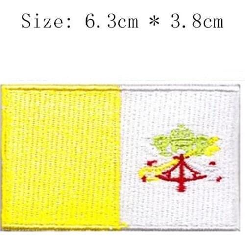 Vatican City embroidery flag patch Wholesale price ironing left chest badges for baby clothes cute badge military caps sleeve