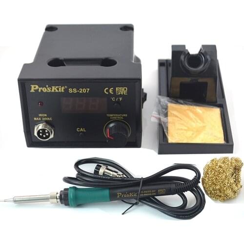 High Quality Proskit SS-207H ESD Thermostatic LED display soldering station 220V Soldering iron station 60W 110V/220V Switchable