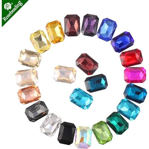 High quality Rectangle rhinestone crystal stone decoration pointed bottom drill jewelry,Pointed Back,sold 50pcs/lot