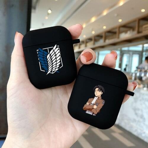 Japan Anime Attack On Titan Protective Headset Cover For Airpods 1/2 Air Pod Airpod Wireless Earphone Case Headphone Accessories