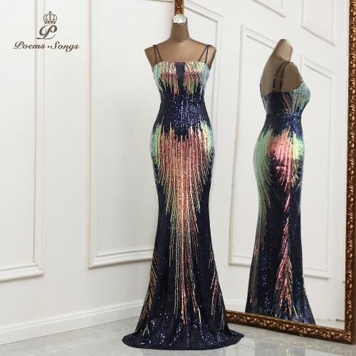 Sexy evening dress party dress prom dress blue robe de soiree bridesmaid dress vestidos elegantes para mujer mariage robe de bal