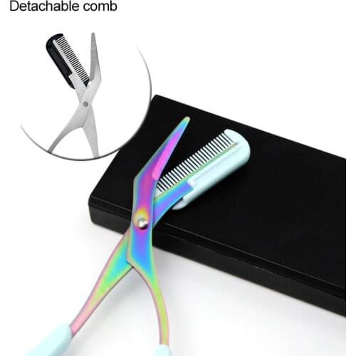 1 Pcs Eyebrow Trimming Scissors Stainless Steel Eyebrow Eyebrow Removal Tool With Comb Facial Shaving Tool Face Makeup Tool