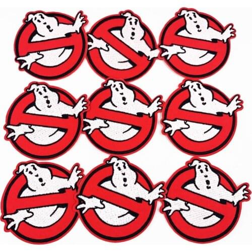 10PCS Ghost Hot Movie Iron on Patch Sewing on Embroidered Applique Patch for Jacket Clothes Stickers DIY Apparel Accessories