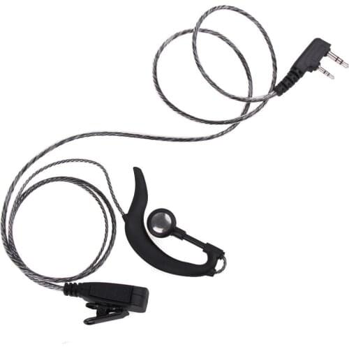 2Pin 3.5mm Jack Cover Acoustic Earpiece Headset Tube Earphone Pro PU casing Wire Earphone for KENWOOD Walkie-talkie