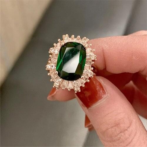 2021 Blue Series Stone Women Rings Retro Simple Minimalist Pinky Accessories Ring Band Elegant Engagement Jewelry Rings