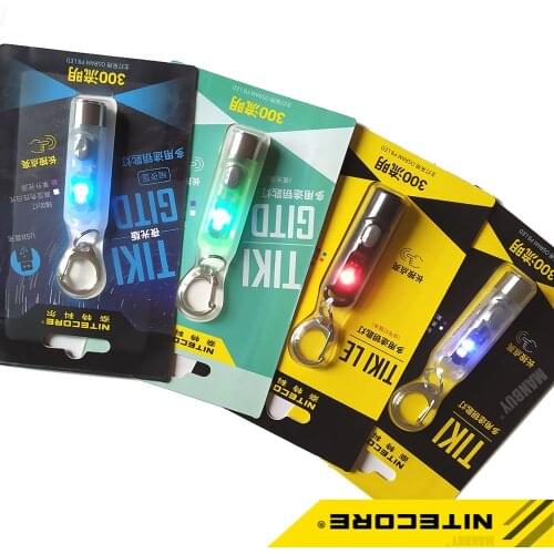 2021 NITECORE TIKI GITD BLUE Mini Futuristic Key Chain Light Glow In The Dark Version USB Rechargeable Key Light Poket EDC Lamps