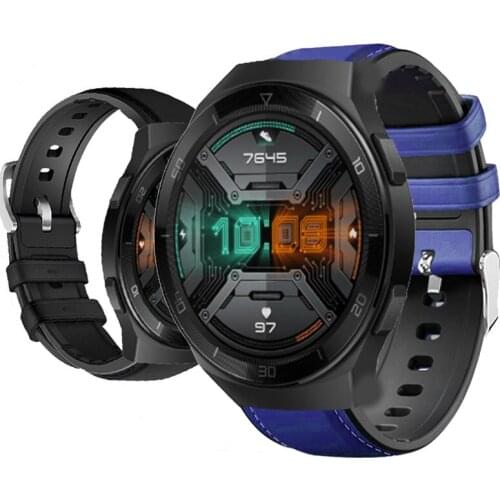 22mm Genuine Leather sport Watch Strap For Huawei Watch GT 2e Bracelet Band Sport Wrist Strap For Huawei GT2 / GT 46mm Wristband