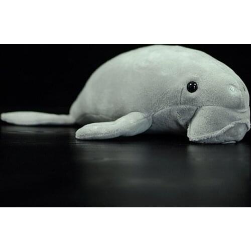 36cm Long Soft Grey Dugong Plush Toy Simulated Marine Mammal Dugongs Dugon Stuffed Toys Birthday Gifts