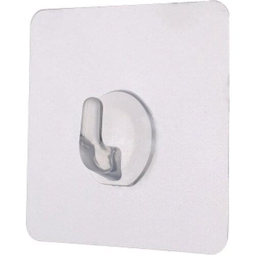 5/10Pcs Strong Self Adhesive Wall Hooks Silicone Wall Hangers Moisture Proof Transparent Door Hook Kitchen Bathroom Hanging
