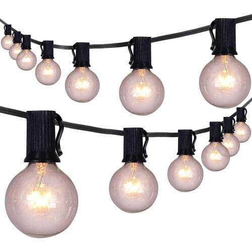 50pcs/lot 25Ft G40 Globe String Lights with Bulbs-UL Listed for for Party Wedding Garden Backyard Deck Yard Pergola