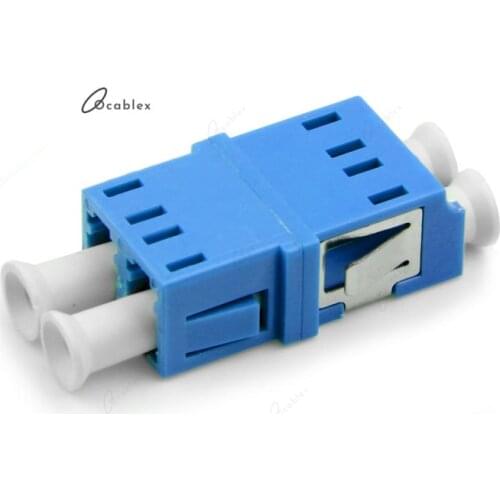 50pcs/lot LC-LC Fiber Optic adaptor FTTH DX SM Duplex LC UPC Flange Connector,FTTH Fiber Optic Adapter Free Shipping