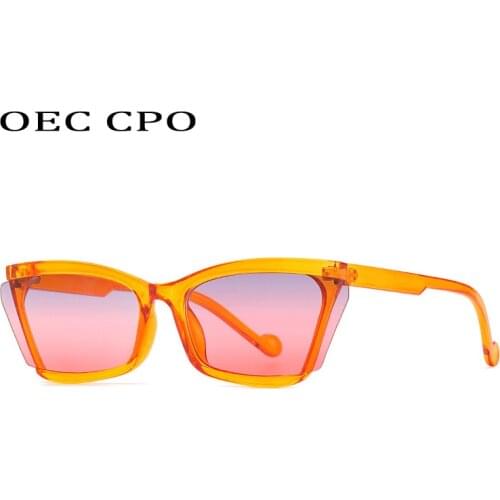 OEC CPO Vintage Square Steampunk Sunglasses Women Fashion Brand Designer Punk Sun Glasses Female Rectangle Eyeglasses UV400 O950