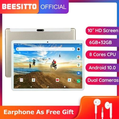 Free Shipping Android 10.0 Tablets Dual Cameras 6GB RAM 32GB ROM 1280*800 IPS 4G LTE WiFi Network Google 10 inch Tablet pc+Gift