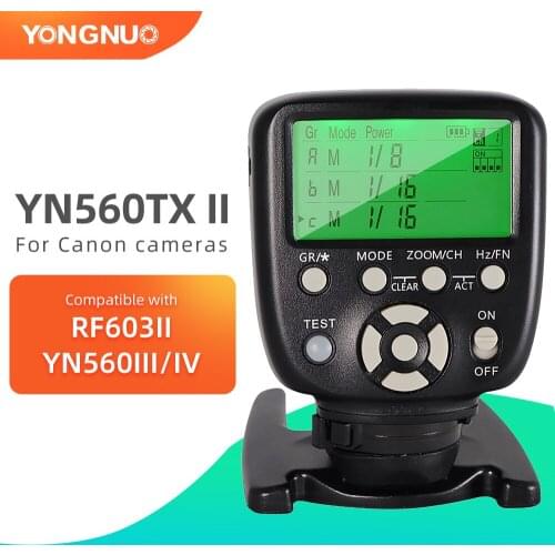Yongnuo YN560-TX II Wireless Flash Trigger Controller Trasmitter for Yongnuo YN-560III YN560IV Speedlite for Nikon Canon DSLR