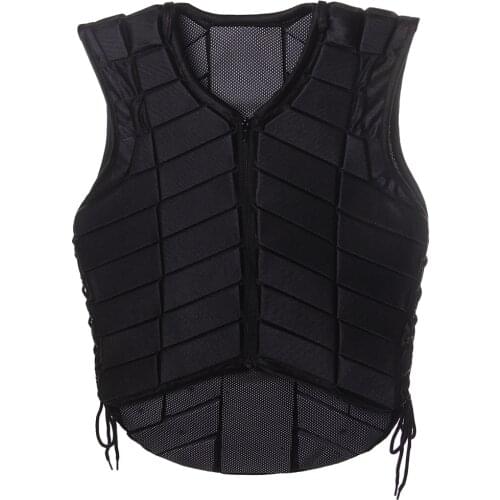 Safety Equestrian Horse Riding Vest Protective Body Protector Black Adult Sportswear Camping Hiking Accessories Shock Absorption