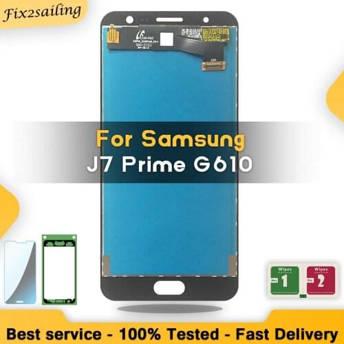 Super AMOLED LCD Display With Touch Screen For Samsung Galaxy J7 Prime 2016 G610 G610F G610M Pantalla LCD Digitizer Assembly