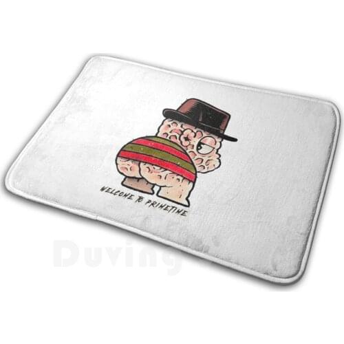 Welcome To Primetime Killer Creature Mat Rug Carpet Anti-Slip Floor Mats Bedroom Freddy Krueger Welcome Nightmare Prank Cartoon
