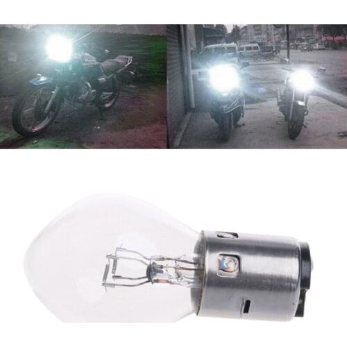 1Pc Motorcycle Lighting 12V 20W 10A B35 BA20D Headlight Bulb For ATV Moped Scooter Glass Motorcycle Headlight