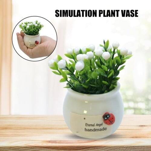Artificial Mini Potted Plants Home Decoration Lucky Fruit Bonsai Potted Floral A1