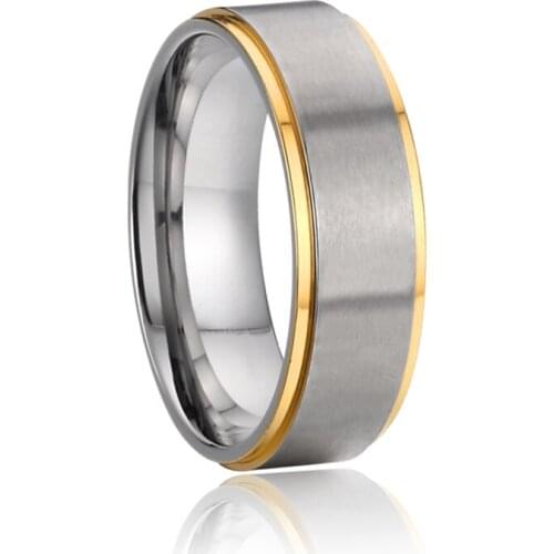 Classic 6mm titanium jewelry stainless steel ring LOVE Alliance Marriage wedding couple rings for men and women