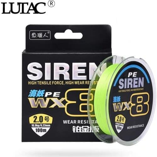 LUTAC PE Fishing Line 100M 3PCS/Set Strong Multifilament 8 Strands Strong PE Fishing Line 100M Strong Multifilament Fishing Line
