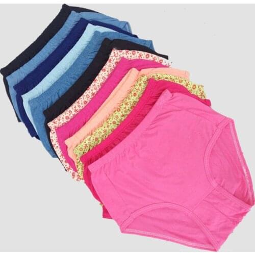 Wholesale Cotton Elderly Underwear Men And Women Underwear Loose Large Size Triangle Underwear 5pcs/lot