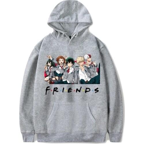 New Funny My Heros Academia Hoodie Men Women Friends Tracksuits Polerone Bluza Damska Boku No Hero Academia Sweatshirt Clothes