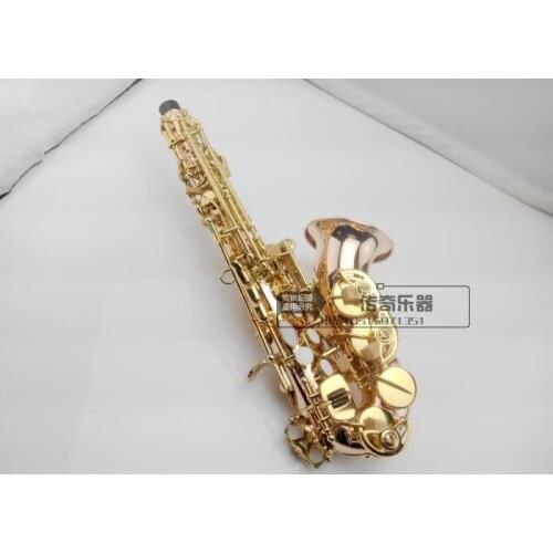 New Curved soprano Sax New Brand BbTune music instrument Golden key Quality With Mouthpiece Phosphorized copper