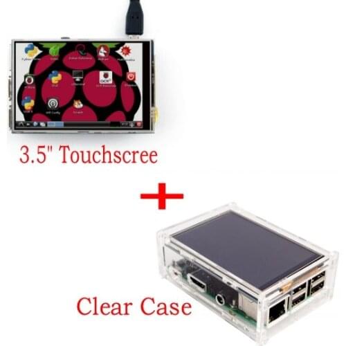 New Original 3.5" LCD TFT Touch Screen Display for Raspberry Pi 3 Model B Board + Acrylic Case + Stylus