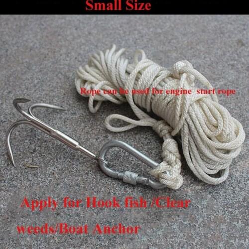 Stainless steel Climbing hook survival hook climbing claw lifesaving climbing climbing anchor small size hook with 20mm rope